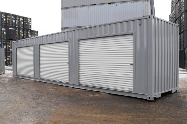 Contenedor de 40 pies con 3 puertas enrollables
